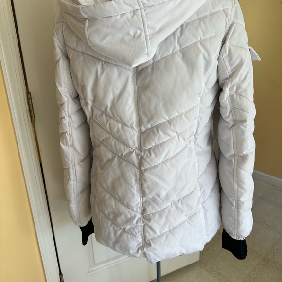 Women’s Steve Madden hooded white fur hooded ski jacket coat L - Picture 4 of 7